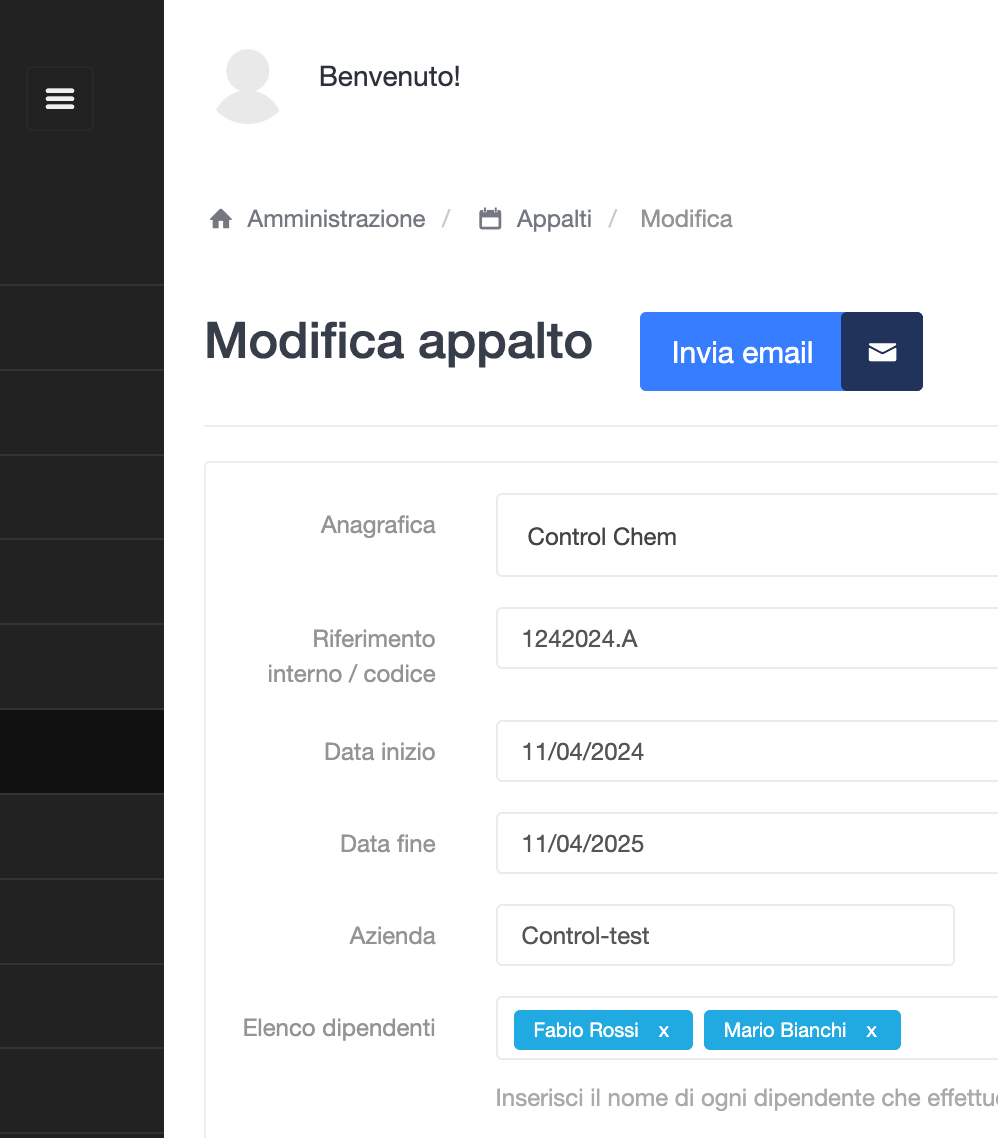 Gestione appalto